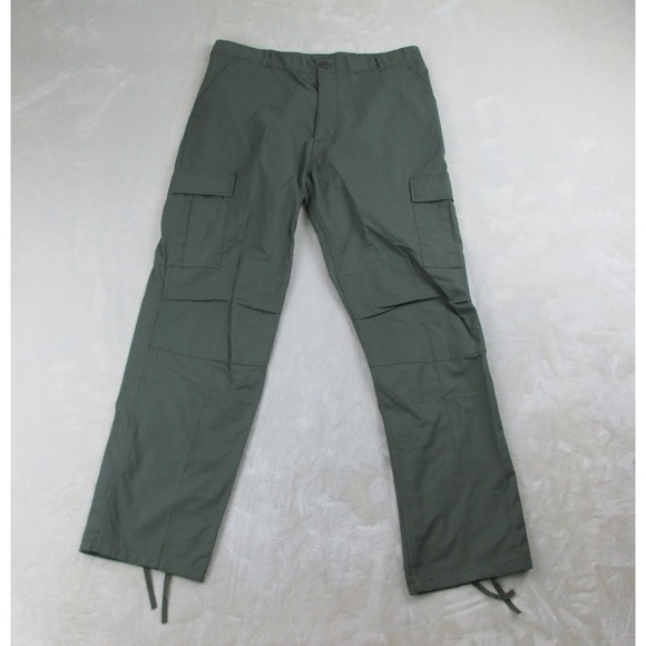 Rothco Pants Mens Large Green Cargo Utility Workwear Buttonfly Ripstop Utility 1 - Picture 2 of 14